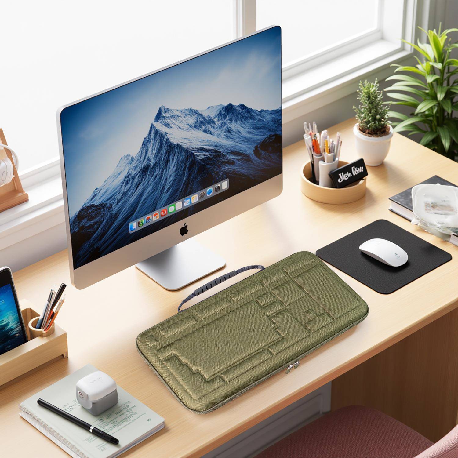 适用于84键键盘包ROG夜魔Rainy75键盘防水收纳盒机械键盘收纳包