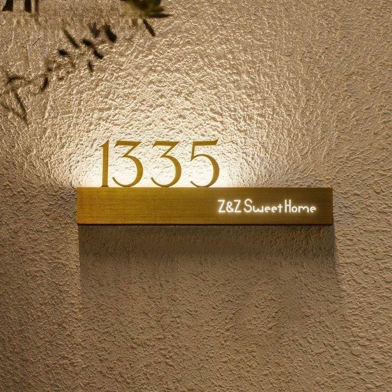 热卖不锈钢发光门牌高档房间电竞酒店ktv餐厅民宿创意立体提示牌