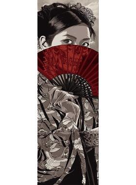 日式和风武士装饰画日本浮世绘挂画日料店居酒屋纹身店壁画墙画