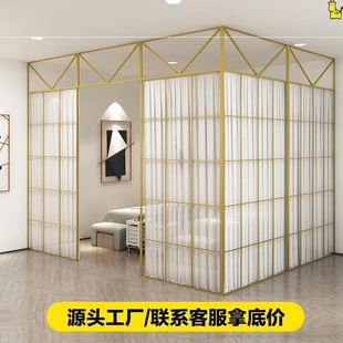 现货隔间挡板卧室室简易屏风分隔板美容院包间美甲店免打孔隔断墙