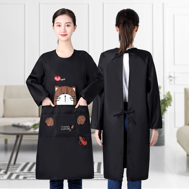 长袖围裙女家用厨房网红时尚可爱做饭工作服冬天全身反穿罩衣大人,家庭/个人清洁工具,围裙,淘宝优惠券,粉丝福利购,淘宝优惠卷