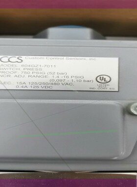CCS 604GZ1-7011 压力开关