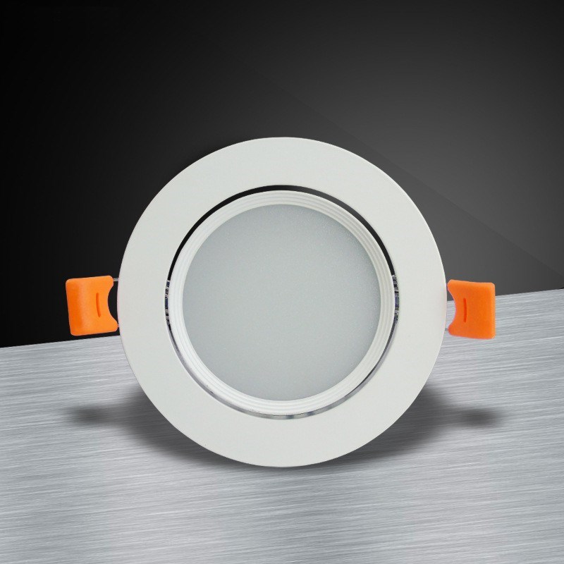 筒灯led天花灯嵌入式圆形吊顶家用客厅 防眩可摇头防雾走廊玄关灯