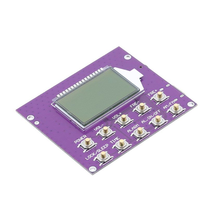 调频调幅短波中波全波段电子数显示时钟收音机模块板