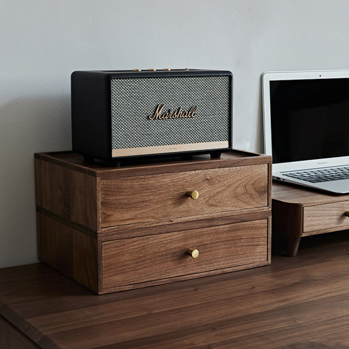 梵瀚 日式木质桌面抽屉式收纳盒置物架书桌a4文件简约杂物整理盒