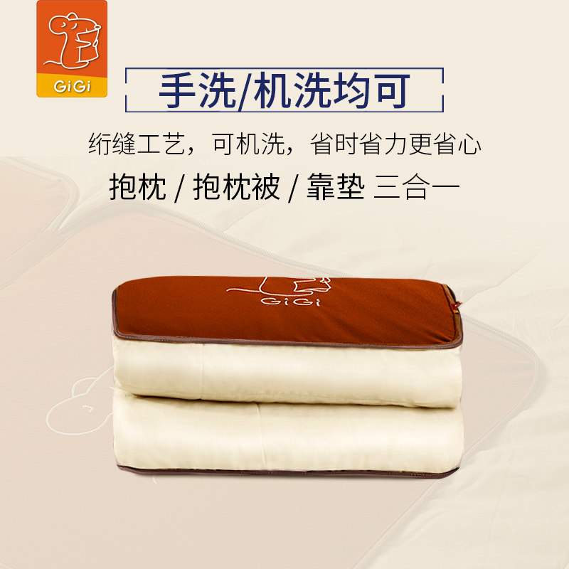 GiGi 汽车抱枕 车用护腰靠枕靠 车内抱枕被子两用 时尚空调被腰垫