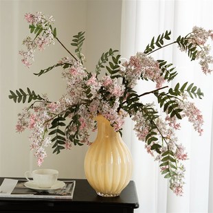 花瓶轻奢高级感现代简约风玻璃创意漂亮花边大肚水培鲜花客厅摆件