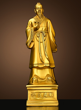 纯黄铜药王五大名医铜像人物雕塑医圣张仲景李时珍全身送药师医