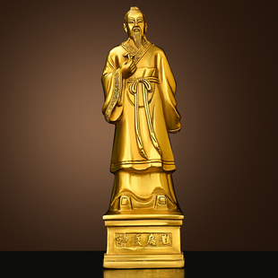 纯黄铜药王五大名医铜像人物雕塑医圣张仲景李时珍全身送药师医