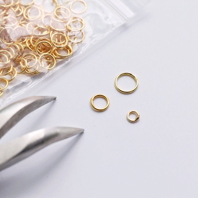 18k14k包金焊口铜圈闭口圈