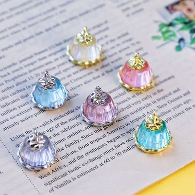 日系清新多色果冻布丁吊坠