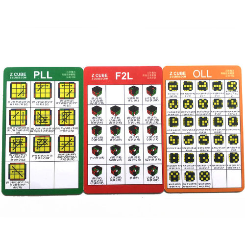 ZCUBECFOP套卡魔方速拧公式卡F2
