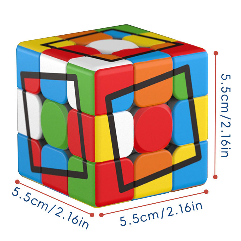 X-cube彩色斜框双解/三解魔方UV印刷Dual Interpretation