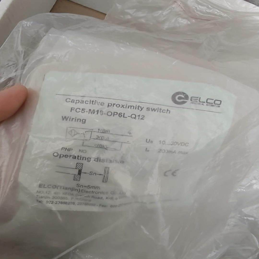 ELCO宜科FC5-M18-OP6L-Q12电容式接近开关传(崽崽配件）