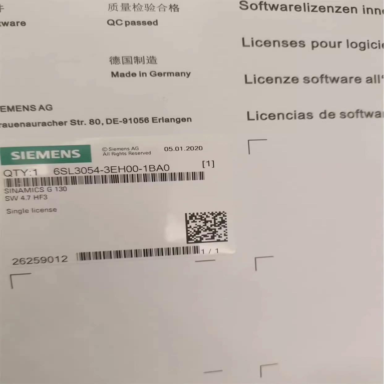 6SL3054-3EE00-1BA0全新原装进口卡~议价