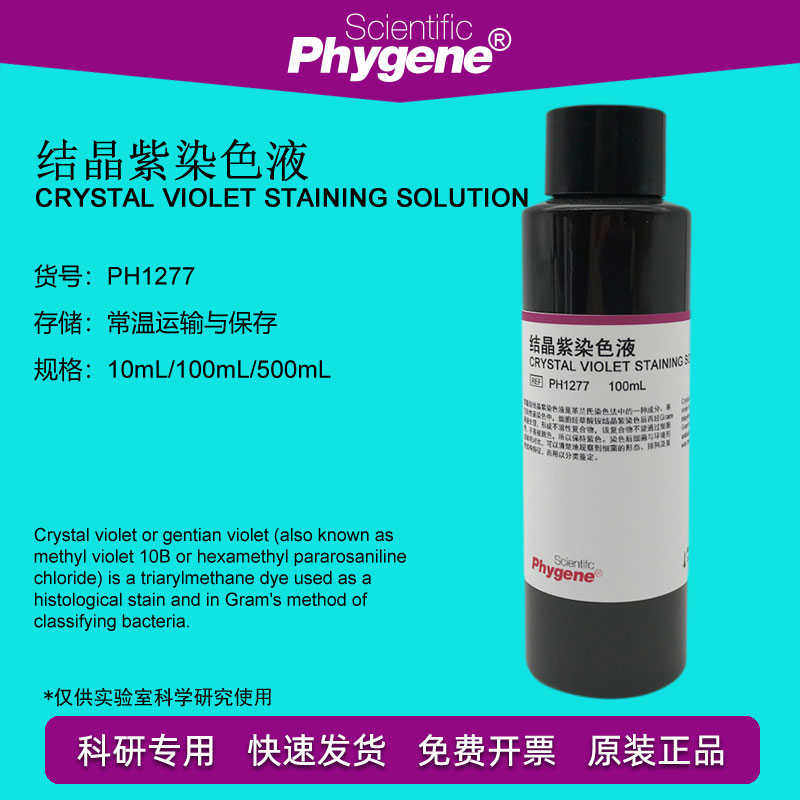 结晶紫染色液 实验染色 结晶紫草酸铵染色试剂 [PH1277 PHYNE]