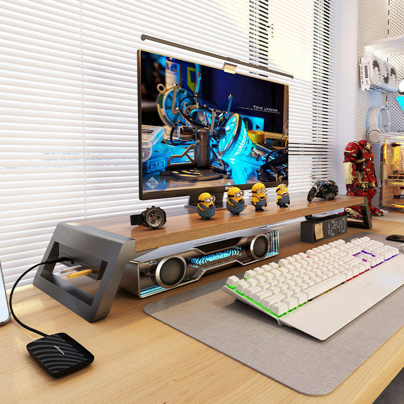 台式电脑增高架电竞桌面收纳USB扩展器显示器显示屏家用支架imac