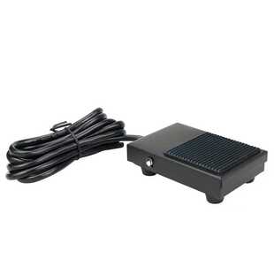 脚踏开关脚踩式泰得自复位1 2米线铁壳TDFS天得tend黑色踏板TFS-1