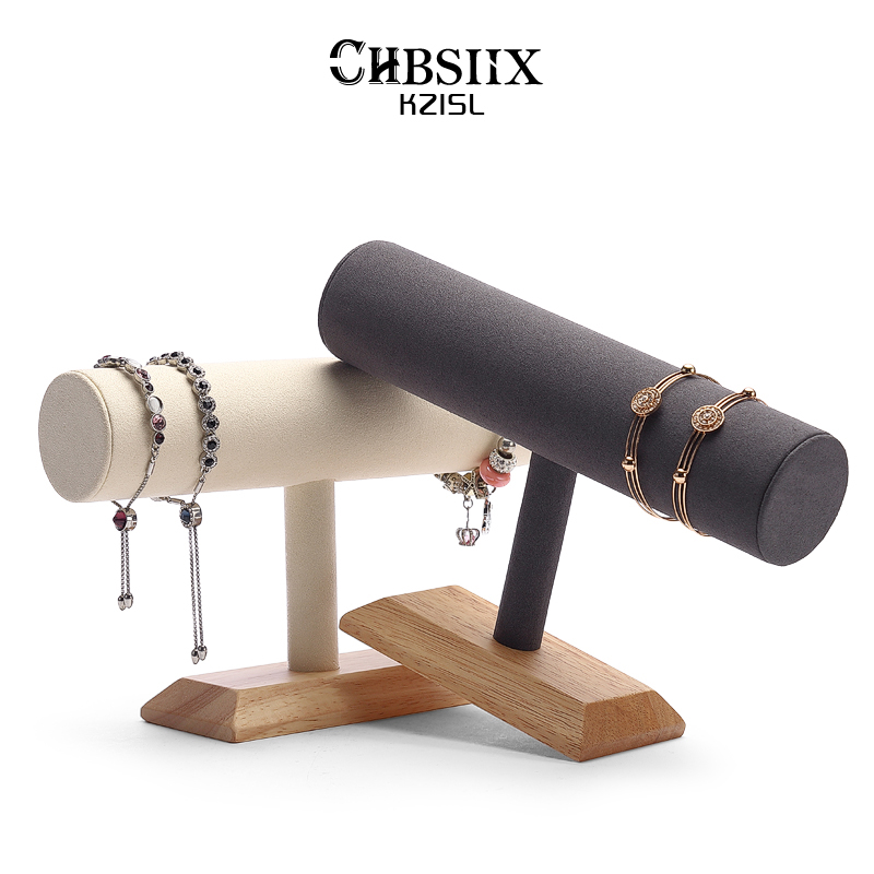 C&K玉器翡翠手镯展示架实木手链手串首饰收纳架子珠宝陈列道具