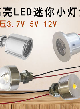 LED灯珠1W3.7V5VLED灯低压12V灯珠电池电瓶童车手工模型DIY小灯泡