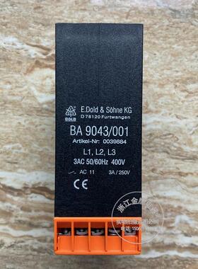 BA9053010 德国DOLD多德 BA9053 电流继电器AC230V 0-20S现货