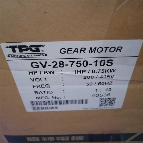 议~台湾阪神TPG减速电机GV28-750-10S减速马达原