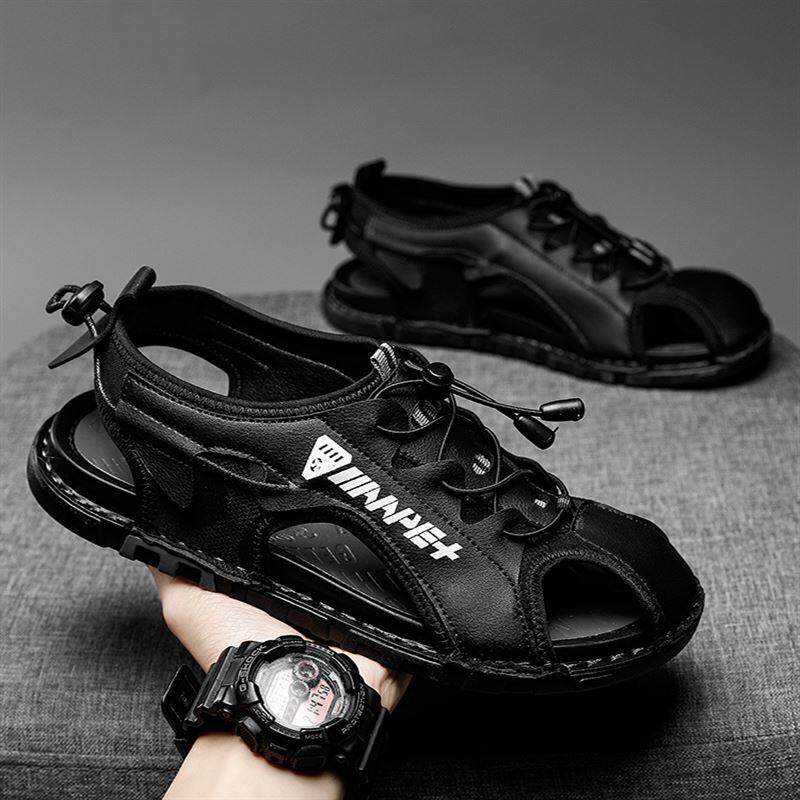 凉鞋男款2024夏季新款休闲防滑沙滩鞋包头防水透气沙滩开车凉拖鞋