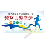 励志卧室房间贴画学生学习文化装 饰布置海报墙面小学教室激励贴纸