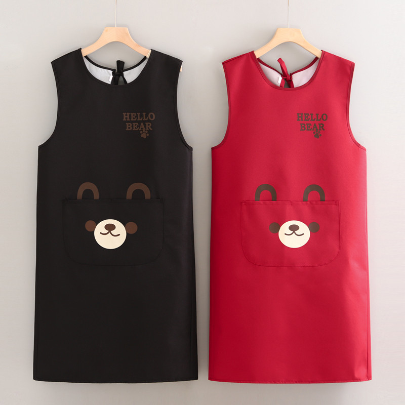 防水坎肩围裙夏天厨房罩衣薄款防脏洋气工厂围裙女上班耐磨工作服