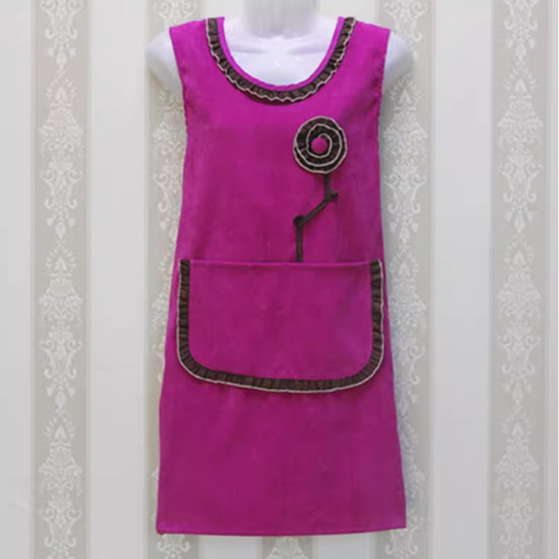 韩版时尚灯芯绒成人无袖坎肩家居围裙女车间工厂干活上班女工作服