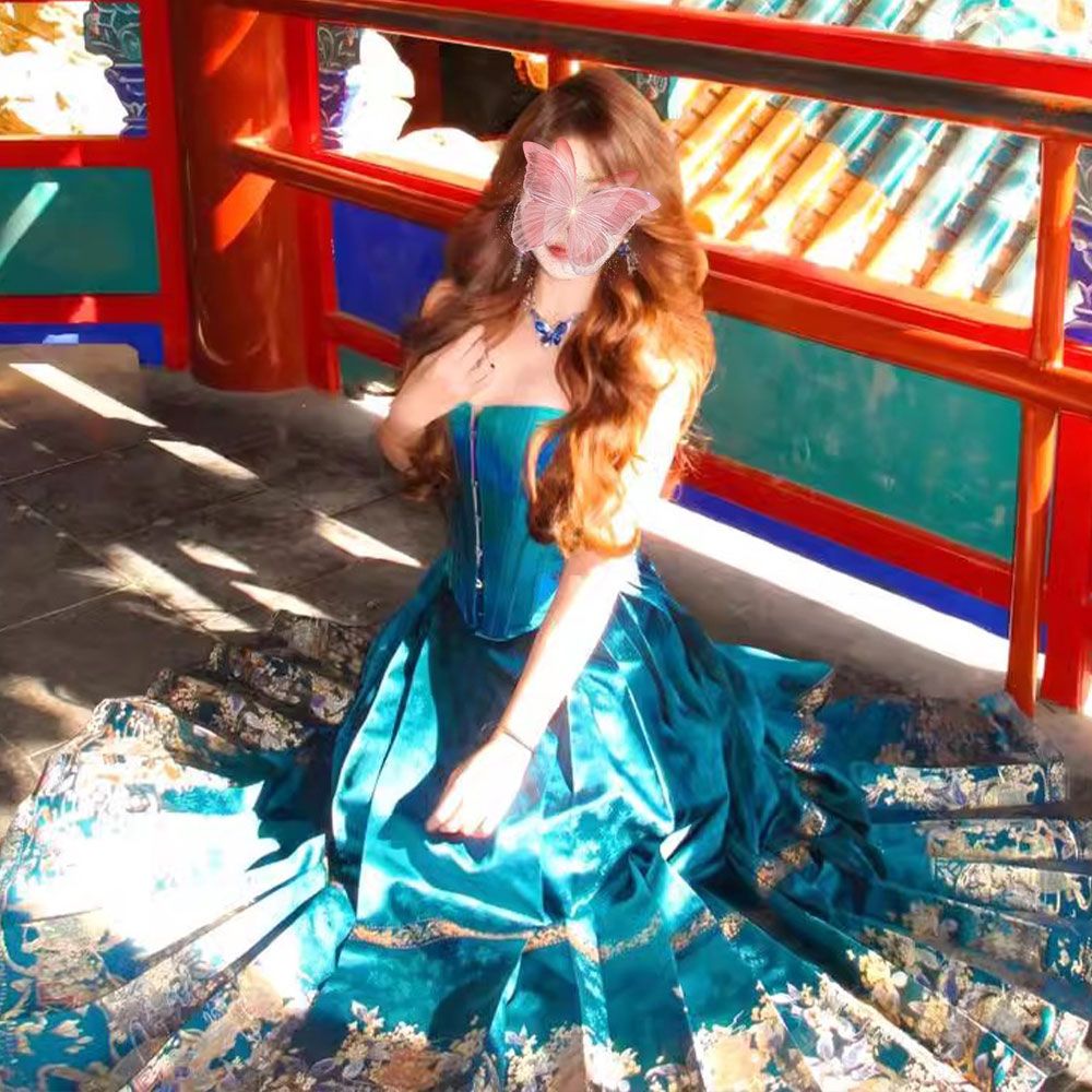中式马面套装女装新款国风吊带抹胸改良汉服气质上衣半身裙两件套