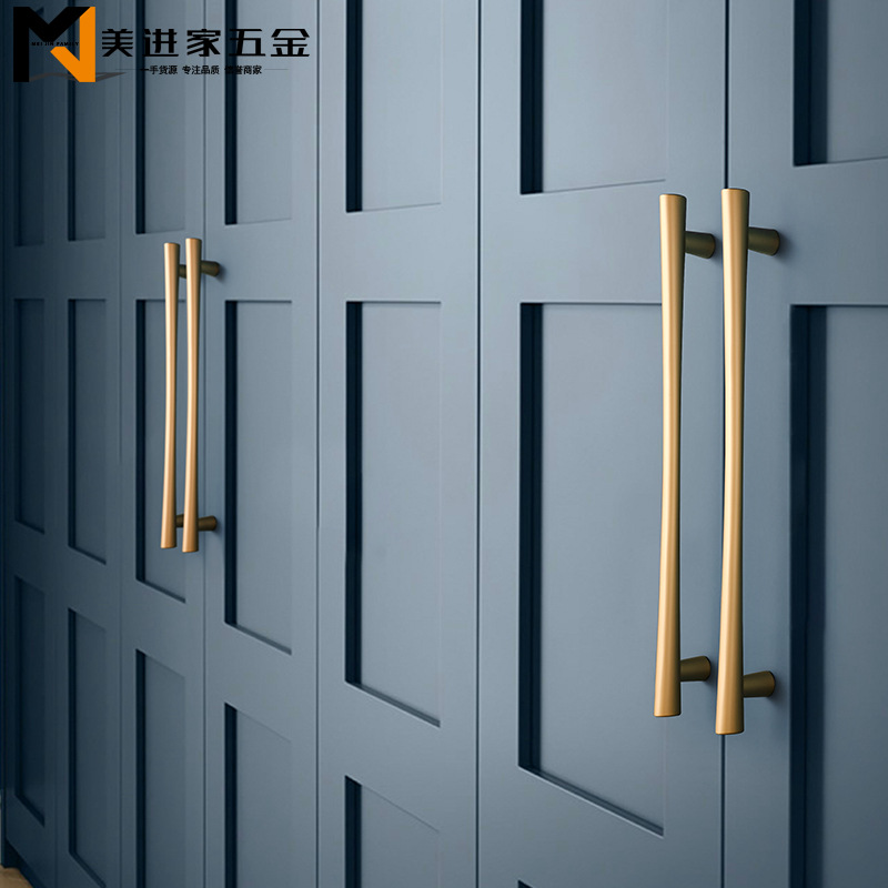 柜门把手金色中式衣柜抽屉把手现代简约整体橱柜美式家俱五金配件