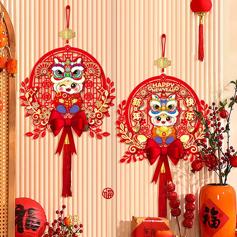 2025蛇年福字门贴生肖门幅过年客厅春节新春装饰挂件布置客厅用品