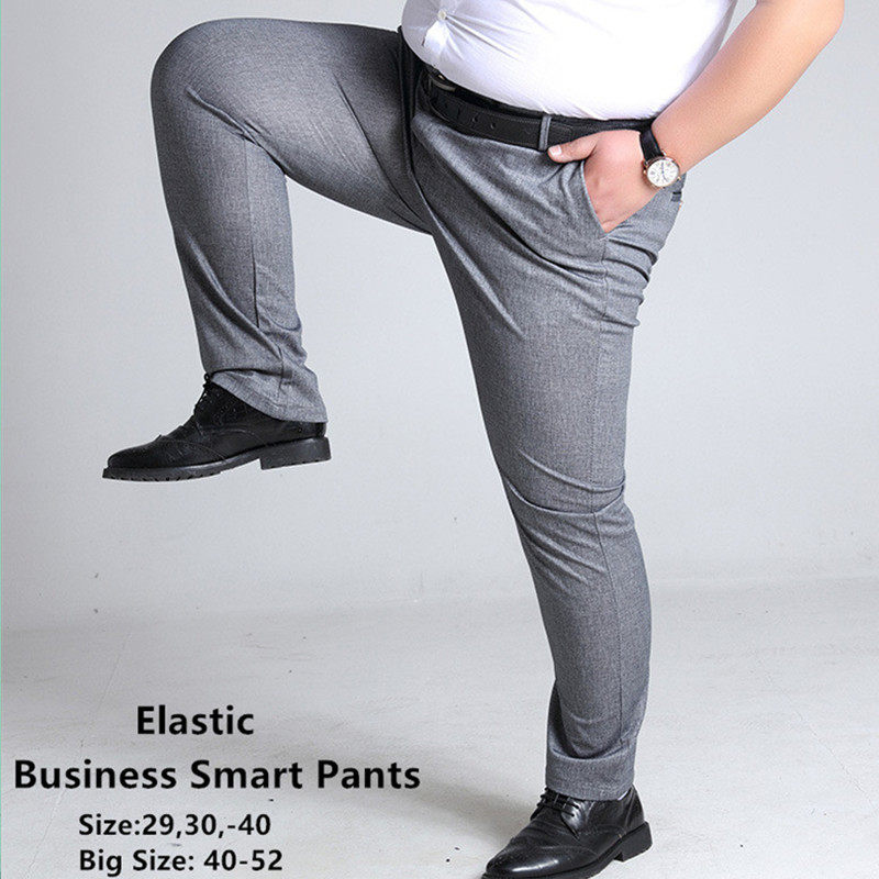 .Plus Size Mens Trousers Work Pants Grey Black Dark Blue Ela