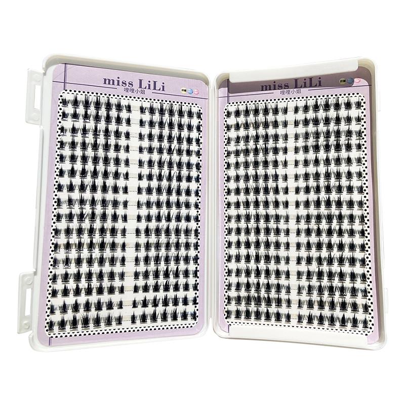 哩哩小姐小恶魔假睫毛自然仿真仙子毛自粘单簇分段式漫画眼睫毛书