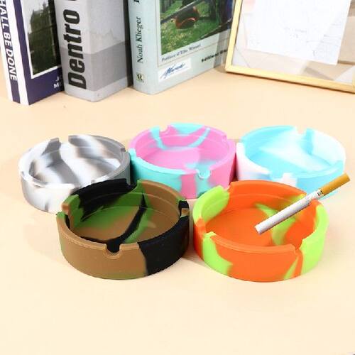好货1Pc Silicone Round Anti-fall Thickening Silica Gel Ashtr