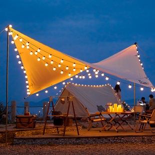 灯串露营野营户外围栏天幕气氛灯带灯球太阳能防水布置装饰串灯串