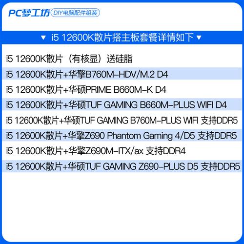 好货厂家i5 12600K 12600KF散片 CPU选配华硕华擎Z690 B660M主板图片