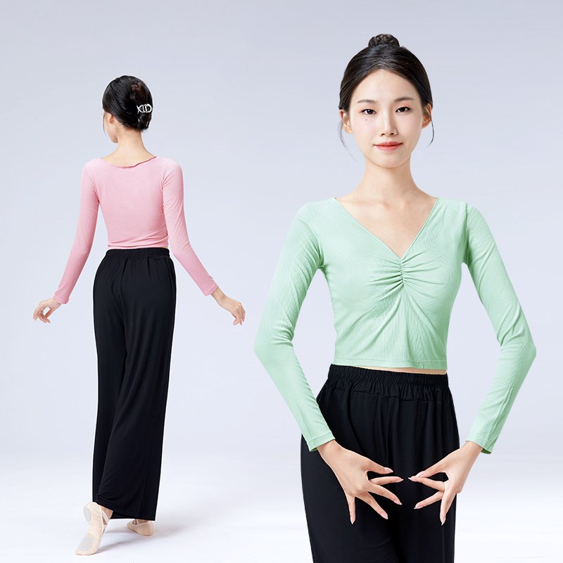 舞蹈服上衣女芭蕾舞练功服针织长袖外套小坎肩中国舞现代古典舞服