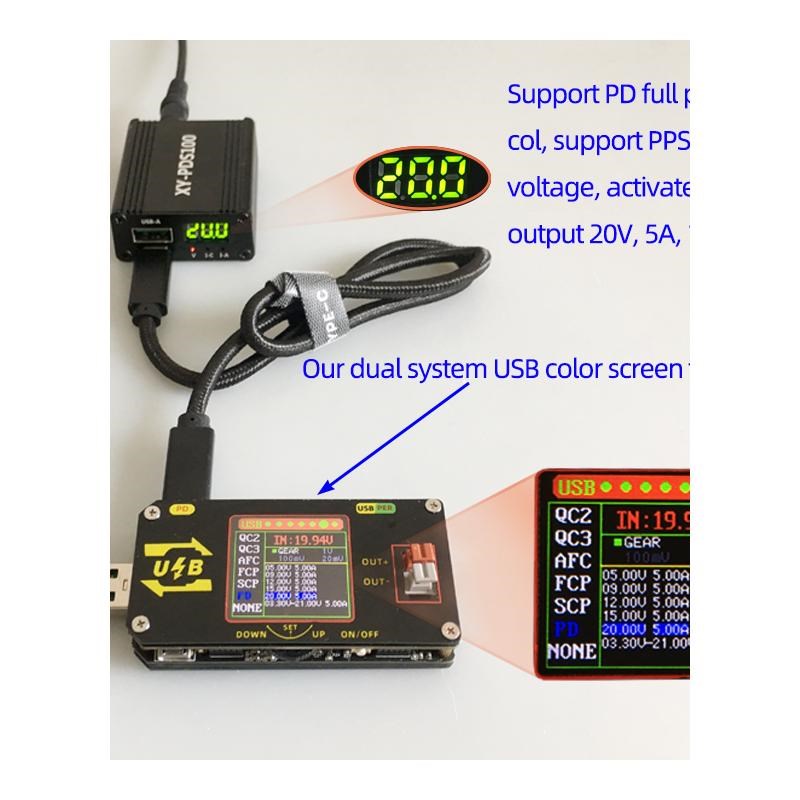 .PDS100 QC40 QC30 TypeC DC1228V 100W Step Down Mobile pho