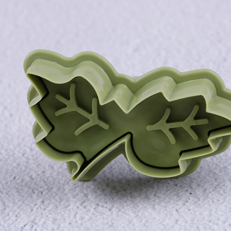 4Pcs Cute Baking Biscuit Mold Diy Leaf Shape Embossing