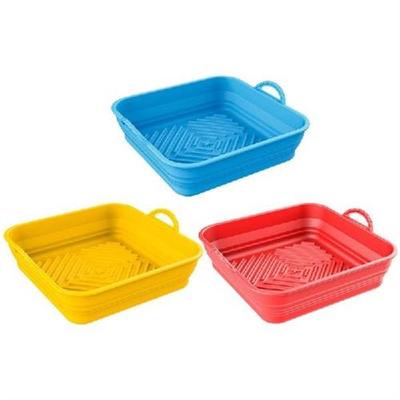 1pcs Airfryer Silicone Tray Square Oven Baking Tray Basket