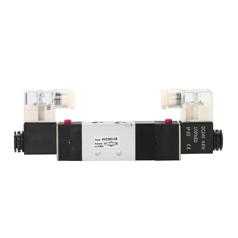 厂家直供三位五通电磁阀4V20C-08220V封闭型双头电磁阀