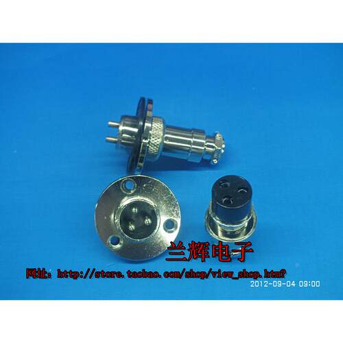 航空插 GX16-3芯 DF-3芯 连接器 插座 16MM M16 法兰盘