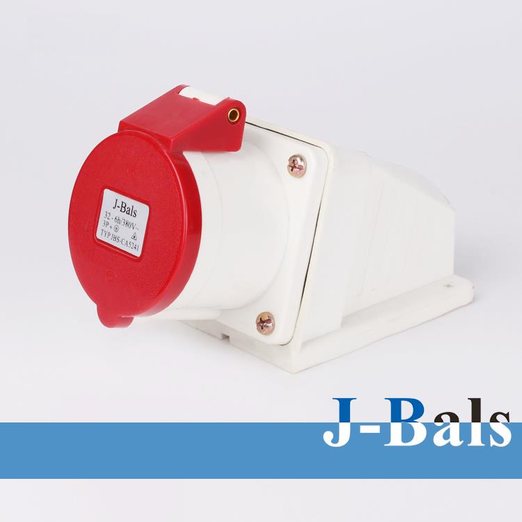 4孔16A航空工业插座 J-BALS明装母插座防水插头插座380V CA5141N