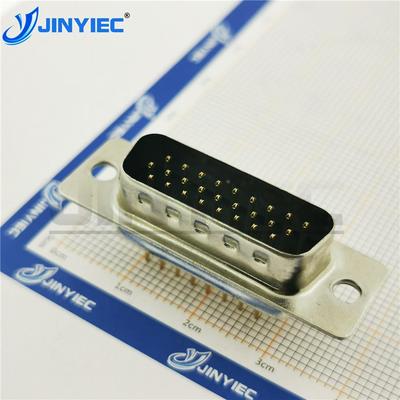 HDP26针铆鱼叉 公头 直脚 三/3排 光孔黑色 串口插座 RS232头COM