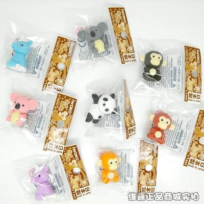 进口IWAKO ERASER岩泽ER-DOU003森林动物玩偶单个装 趣味橡皮擦