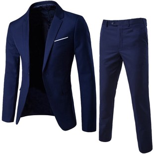 Pieces Classic Business Spring Sets Suit Men Blazers