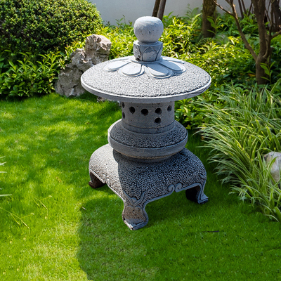 极速石灯笼青石仿古石灯做旧日式庭院草坪照明石灯笼灯塔装饰摆件