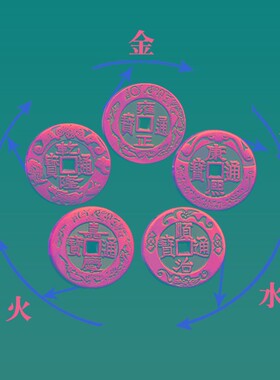 好货五帝钱铜钱挂件压门槛十帝钱加厚纯铜大乾隆通宝顺治铜钱串六
